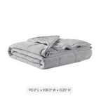 Reversible Down Alternative Blanket with Plush to Microfiber, Temperature Control, Machine Washable, 108" L x 90" W x 0.25" H, Gray