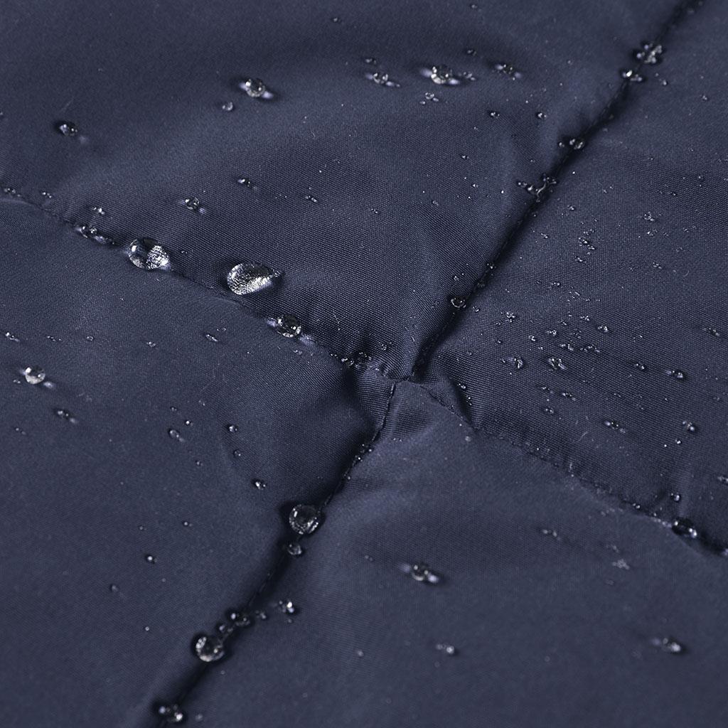 Machine Washable Wearable Multipurpose Throw with Goose Feather, Down Filling, Water-Repellent Microfiber, 68" L x 62" W x 0.25" H, Indigo