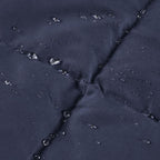 Machine Washable Wearable Multipurpose Throw with Goose Feather, Down Filling, Water-Repellent Microfiber, 68" L x 62" W x 0.25" H, Indigo