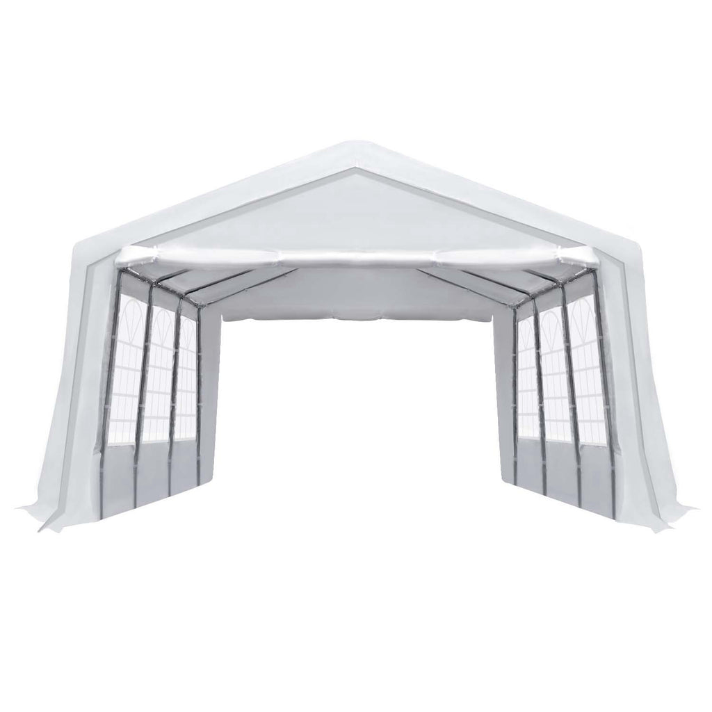 Heavy Duty Party Tent, 13x26 ft Outdoor Wedding Event Shelter, with Removable Sidewalls & Windows, for Family Gatherings, White
