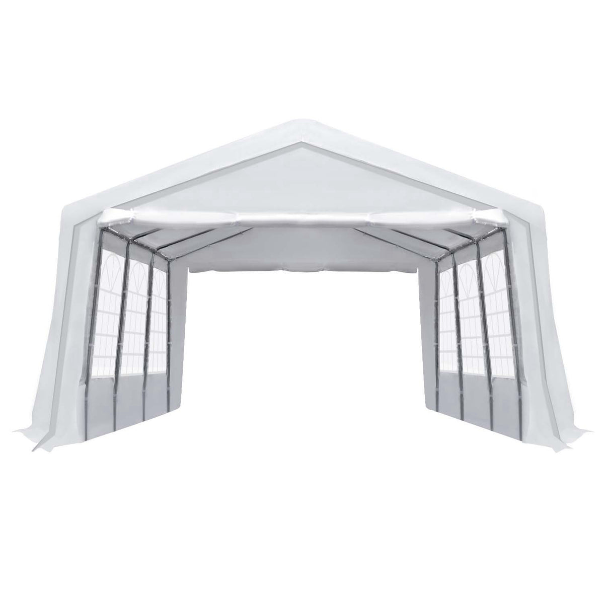 Heavy Duty Party Tent, 13x26 ft Outdoor Wedding Event Shelter, with Removable Sidewalls & Windows, for Family Gatherings, White