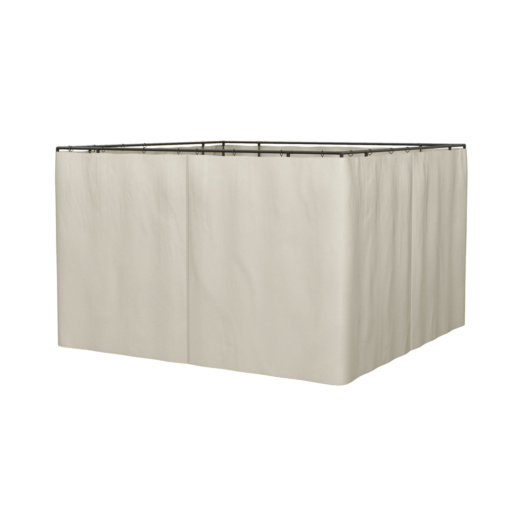 9.84' x 11.8' Gazebo Sidewall Set with Hooks/C-Rings, Beige