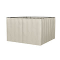 9.84' x 11.8' Gazebo Sidewall Set with Hooks/C-Rings, Beige
