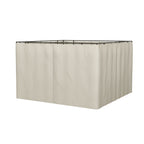 9.84' x 11.8' Gazebo Sidewall Set with Hooks/C-Rings, Beige