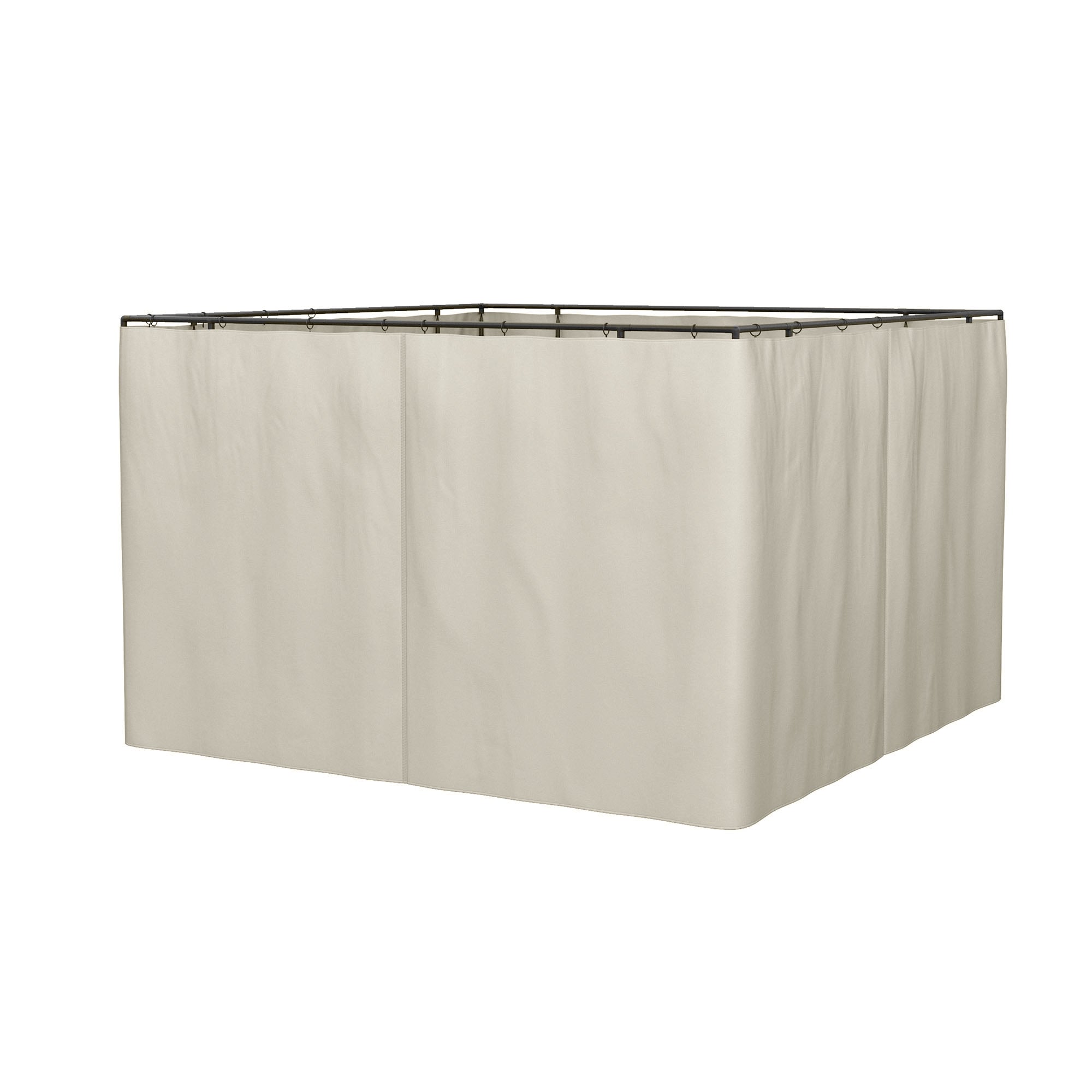 9.84' x 11.8' Gazebo Sidewall Set with Hooks/C-Rings, Beige