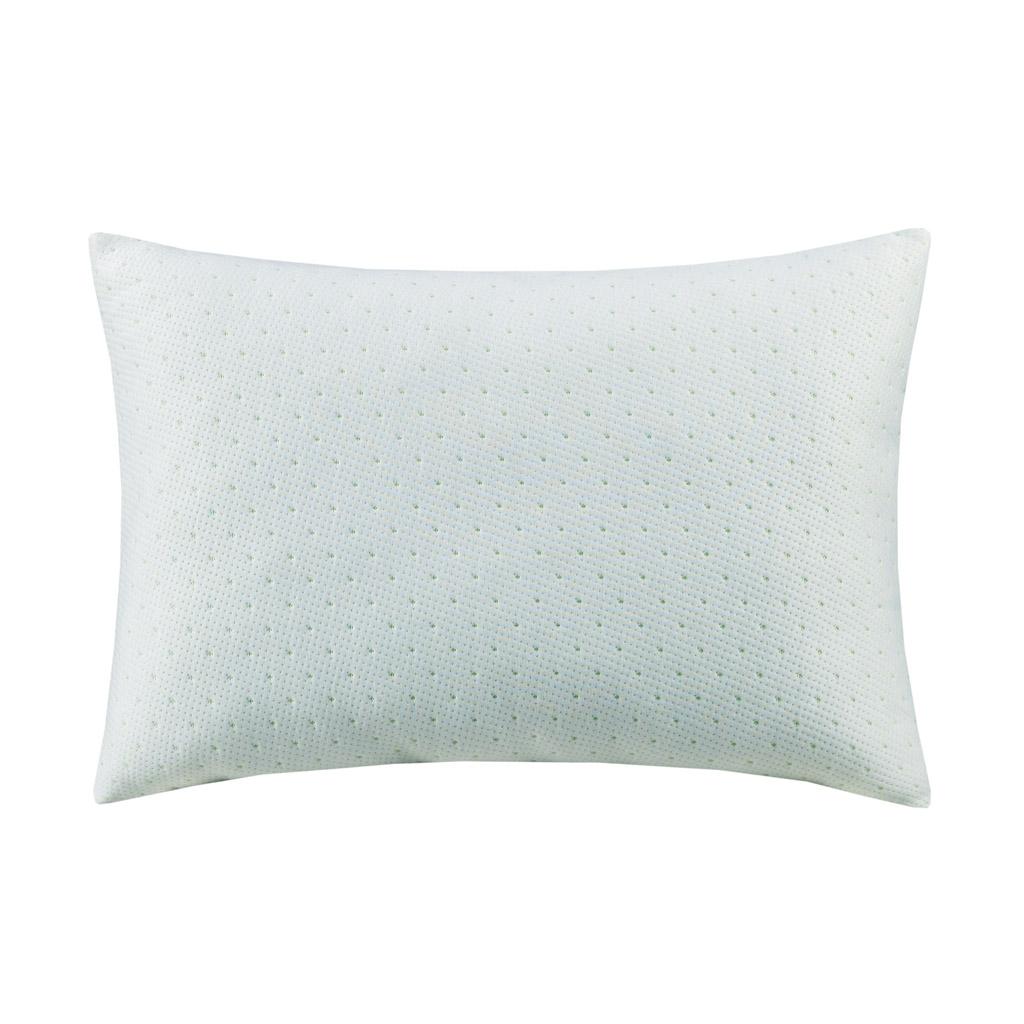 Shredded Memory Foam Pillow with Rayon, Cooling Gel Infused, Medium Firmness, Removable Cover, 28" L x 20" W x 5.5" H, Ivory