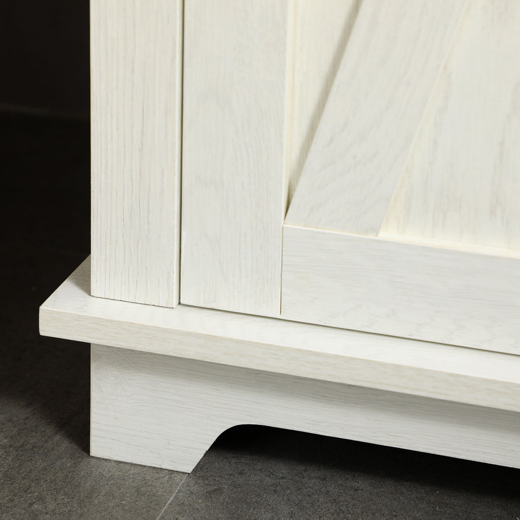 Farmhouse Bathroom Cabinet, Tall Storage Cabinet with Door and Adjustable Shelves, 15.5" x 11.75" x 63", White