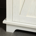 Farmhouse Bathroom Cabinet, Tall Storage Cabinet with Door and Adjustable Shelves, 15.5" x 11.75" x 63", White