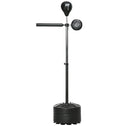 Free Standing Boxing Bag with Stand, Punching Speed Bag Reaction Bar Challenge with Suction Cups, 64-81in Adjustable Height for Teenagers and Adults, Black