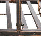 6' Metal Arch Backyard Garden Bridge, Safety Siderails, Arc Footbridge for Backyard Creek, Stream, Pond, Bronze
