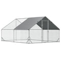 Large Chicken Coop Metal Chicken Run with Waterproof and Anti-UV Cover, Spire Shaped Walk in Fence Cage Hen House for Outdoor and Yard Farm Use, 1" Tube Diameter, 9.8' x 13.1' x 6.6'