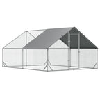 Large Chicken Coop Metal Chicken Run with Waterproof and Anti-UV Cover, Spire Shaped Walk in Fence Cage Hen House for Outdoor and Yard Farm Use, 1" Tube Diameter, 9.8' x 13.1' x 6.6'