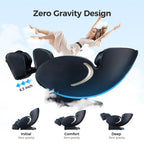 3D Zero Gravity Massage Chair with Voice and App Control, Back Heating, Full Body Shiatsu Recliner, 52" L x 29" W x 43" H, Black