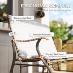 2-Person Outdoor Glider Bench, Patio Glider Loveseat Chair with Powder Coated Steel Frame, 2 Seats Porch Rocking Glider for Backyard, Lawn and Garden, Mixed Gray