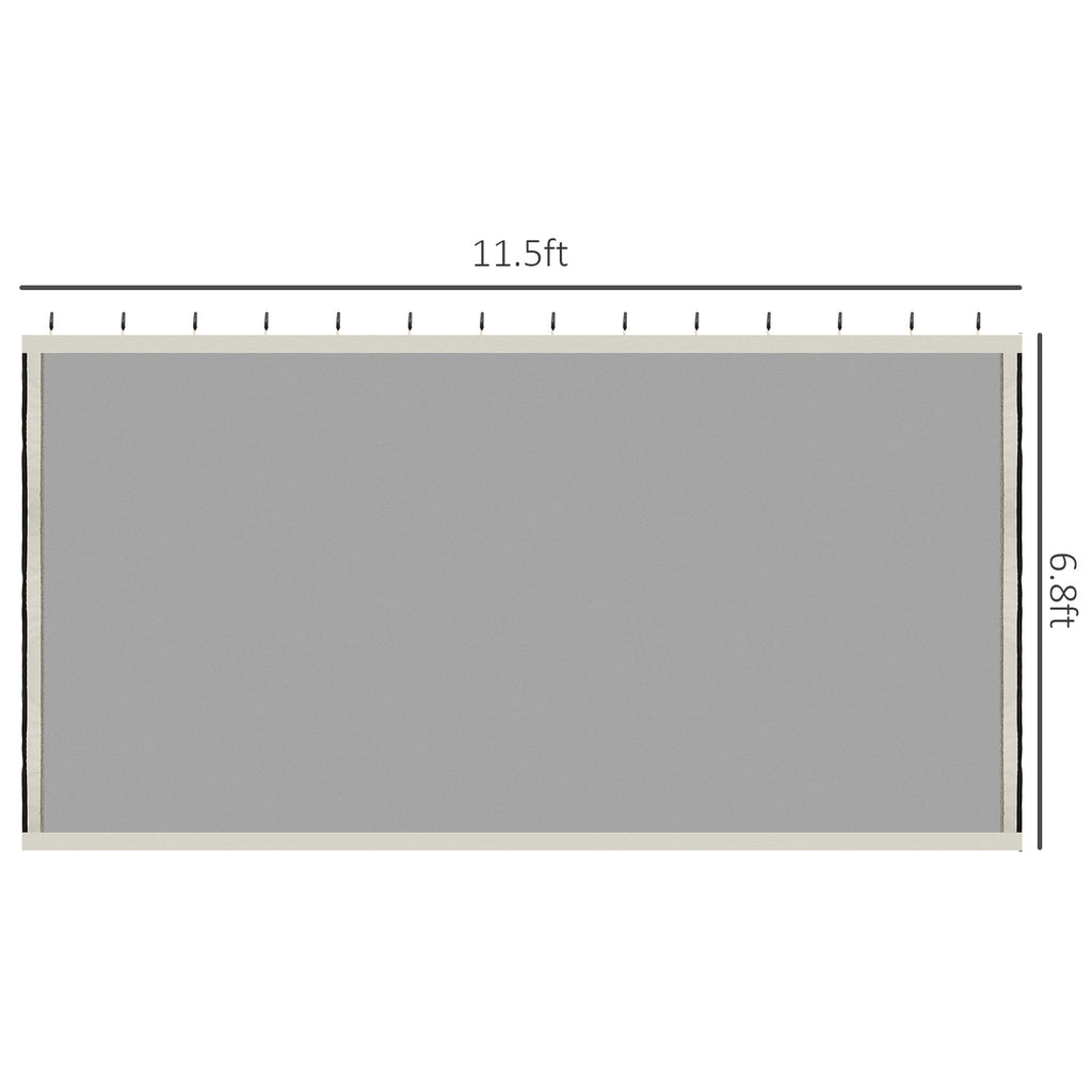 Universal Replacement Mesh Sidewall Netting for 9.84' x 13.1' Gazebos and Canopy Tents with Zippers, (Sidewall Only) White