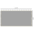 Universal Replacement Mesh Sidewall Netting for 9.84' x 13.1' Gazebos and Canopy Tents with Zippers, (Sidewall Only) White