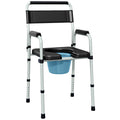 Bedside Commode Chair for Seniors, Adults, Handicap, Raised Toilet Seat with Arm, Adjustable Height, 331 lbs, Black