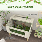 30 Gallon Reptile Tank, Top Opening Reptile Enclosure with Glass Windows for Snakes, Lizards Horned Frogs & Chameleons