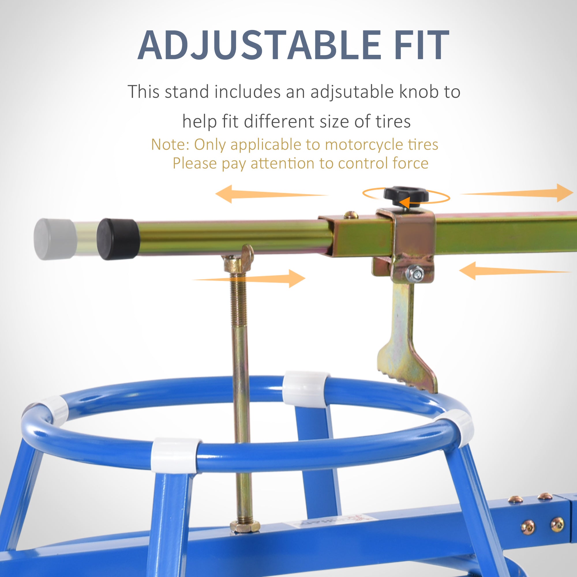 Motorcycle Tire Changing Stand Durable Steel Machine with Adjustable Bead Popper and Leverage Handle for 16" - 24" Multi Size