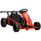 24V 7AH Kids Electric Go Kart, 8.1 MPH Battery Powered Drift Kart with Dual Motors, Soft Start for 8-12 Years, Red