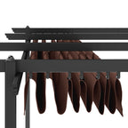 13' x 13' Aluminum Retractable Pergola Canopy, Outdoor Pergola for Garden, Patio, Backyard, Deck, Brown