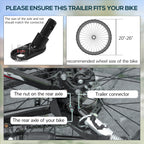 Bike Trailer, Foldable Bicycle Trailer with16 Inch Pneumatic Tire, Universal Coupler, Foldable Frame and Safe Reflectors Design, Large Load Capacity, Black