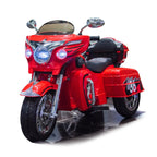 2-Seat 12V Kids Electric Ride-On Motorcycle with Storage Trunk, 3-Wheel Motorbike with MP3 and Bluetooth, 43.5'' L x 19'' W x 26.5'' H, Red