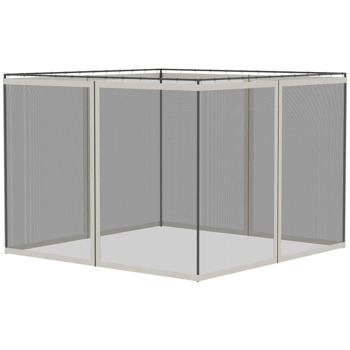 Universal Replacement Mesh Sidewall Netting for 9.84' x 13.1' Gazebos and Canopy Tents with Zippers, (Sidewall Only) White