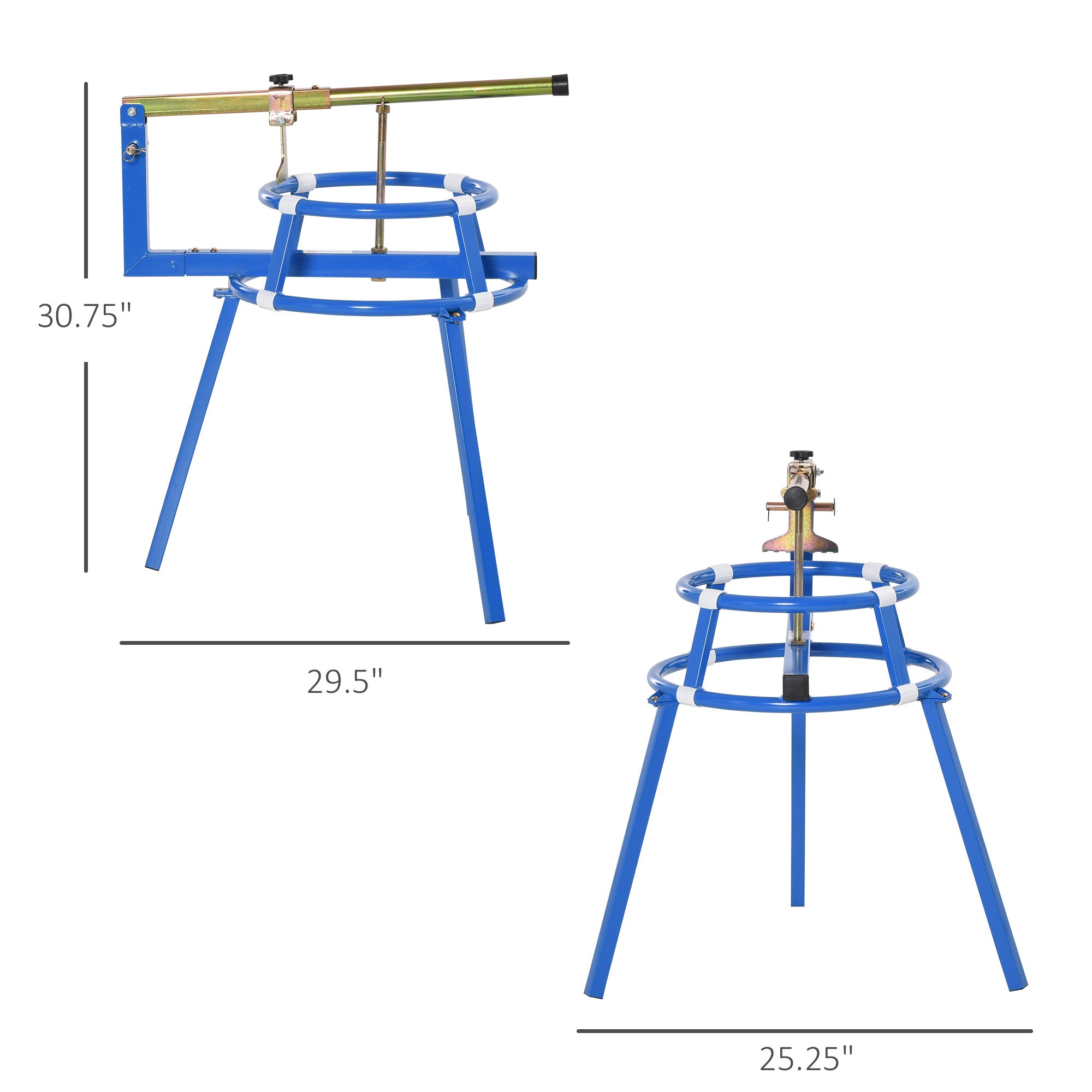 Motorcycle Tire Changing Stand Durable Steel Machine with Adjustable Bead Popper and Leverage Handle for 16" - 24" Multi Size