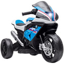 Licensed 6V Kids Ride on Motorcycle, Off-Road Battery Powered Three Wheels Dirtbike with USB, AUX, Music and Headlight for Toddler, Blue
