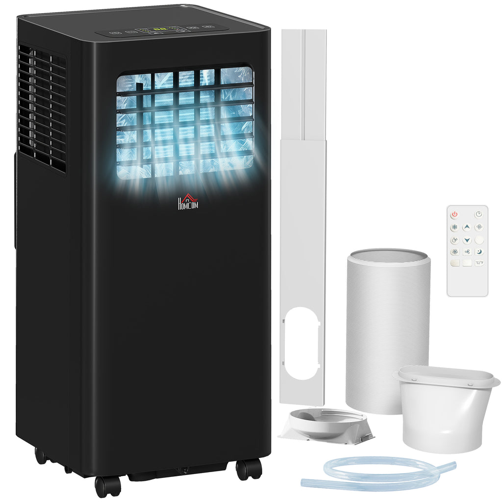 8000 BTU Mobile Air Conditioner, 345 Sq. Ft., AC Unit with Dehumidifier, Sleep, 24H Timer On/Off, Window Kit, Black