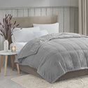 Reversible Down Alternative Blanket with Smart Temperature Control, Machine Washable, Perfect for All Seasons, 90" L x 90" W x 0.25" H, Gray