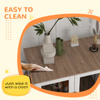 Dog Crate Furniture Side End Table Indoor w/ Storage, Double Doors