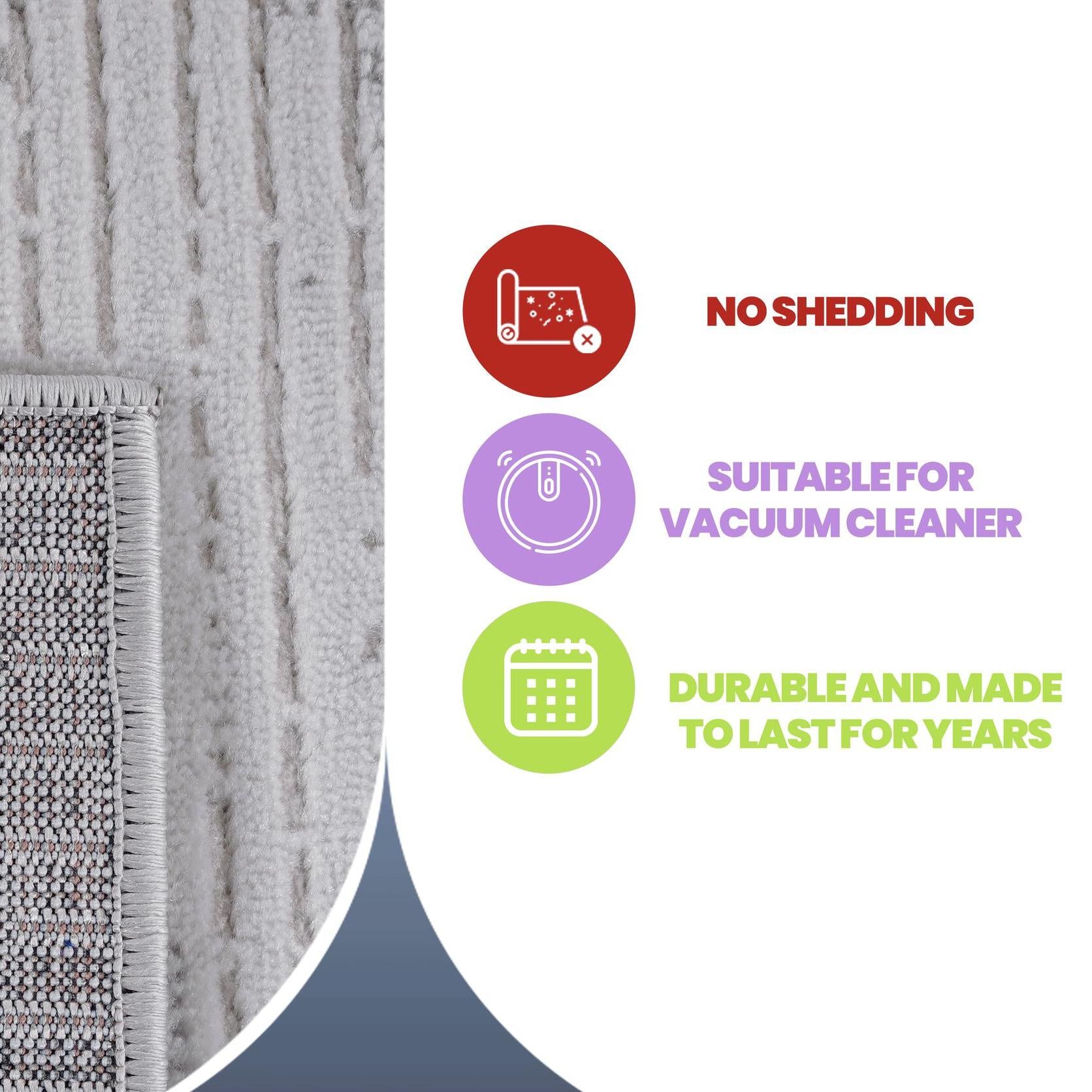Naar 5x7 Stain-Resistant Area Rug with Cotton Backing, Medium Pile Height, Stylish Kid and Pet-Friendly Carpet, 90" L x 63" W x 0.35" H, Blue