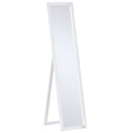 Full Length Glass Mirror, Freestanding or Wall Mounted Dress Mirror for Bedroom, Living Room, Bathroom, White