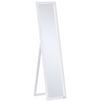 Full Length Glass Mirror, Freestanding or Wall Mounted Dress Mirror for Bedroom, Living Room, Bathroom, White