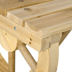 2-Person Garden Bench Outdoor Wagon Wheel Porch Bench for Backyard, Patio, Garden Natural
