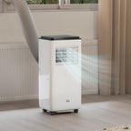 10,000 BTU Moible Air Conditioner 440 Sq. Ft., Dehumidifier Fan Auto Sleep with 24H Timer On/Off, Window Kit, White