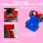 6V Battery-Powered Kids Electric ATV Ride-On with Headlights and MP3/USB, Electric Go-Kart with PP Tires, 40" L x 17.5" W x 17.5" H, Red