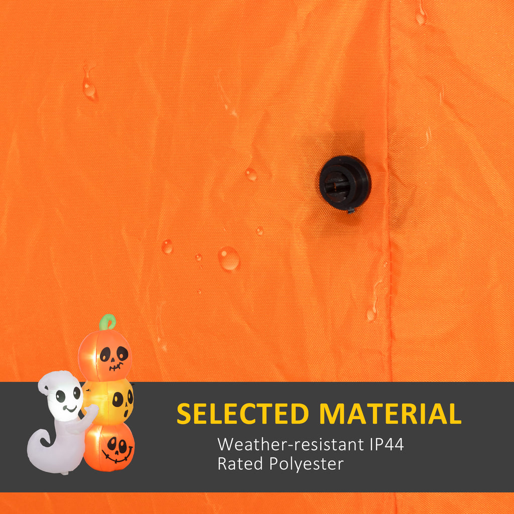 5ft Inflatable Halloween Ghost and Pumpkin, Blow Up LED Display for Garden Indoor Outdoor