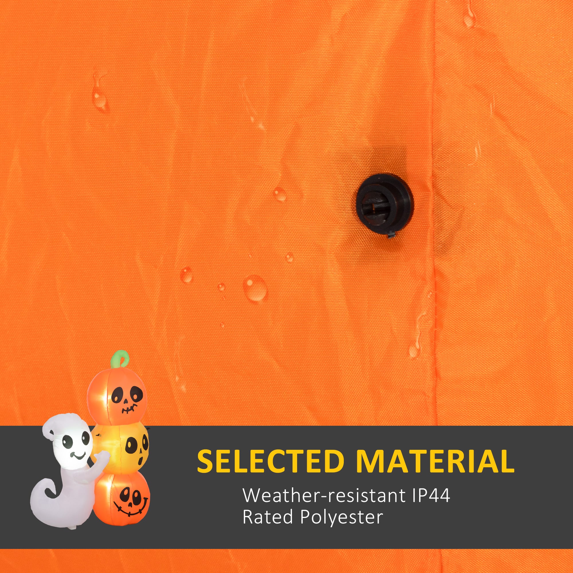 5ft Inflatable Halloween Ghost and Pumpkin, Blow Up LED Display for Garden Indoor Outdoor
