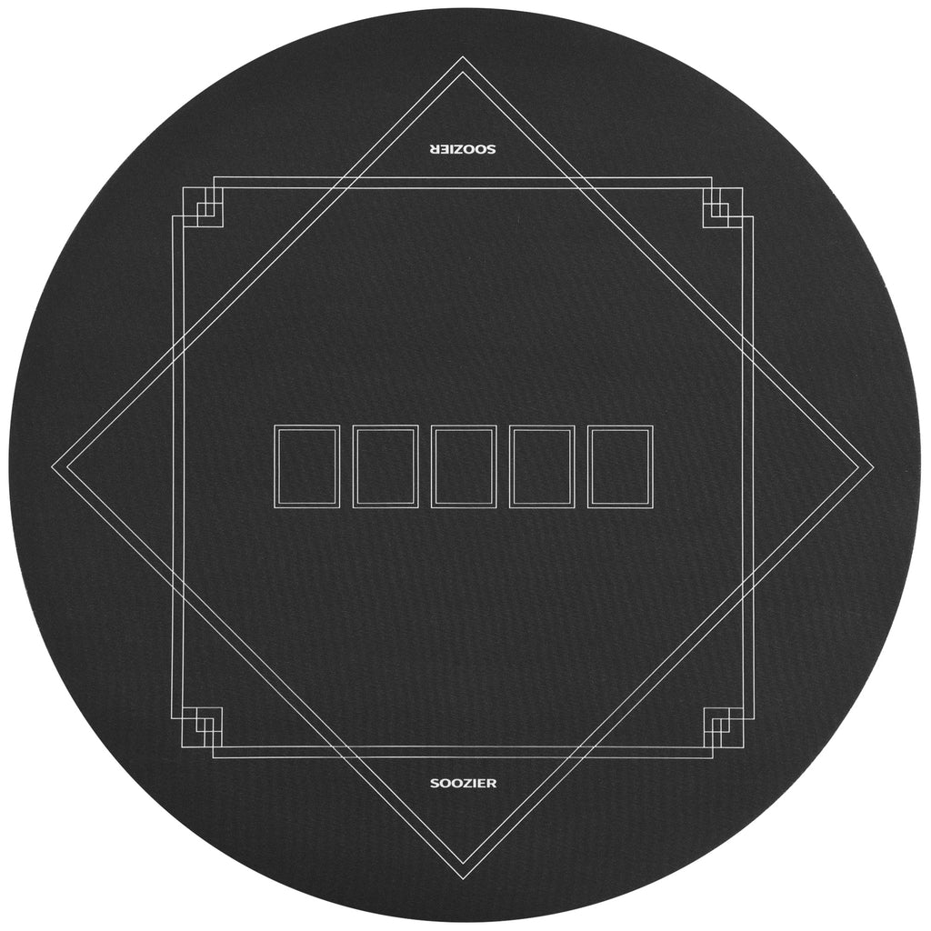 Poker Mat Texas Hold'em Poker Table Top with Non-Slip Bottom Black