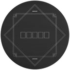 Poker Mat Texas Hold'em Poker Table Top with Non-Slip Bottom Black