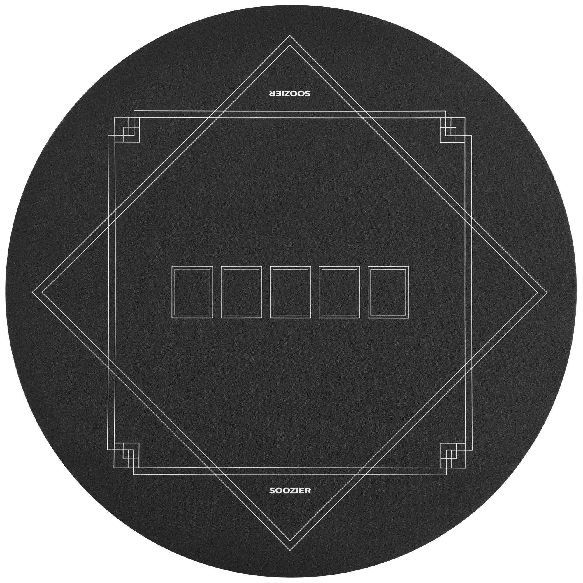 Poker Mat Texas Hold'em Poker Table Top with Non-Slip Bottom Black