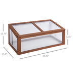 Wooden Cold Frame Greenhouse, Mini Greenhouse with Polycarbonate Board and Solid Wood Frame, Green House Cold Frame
