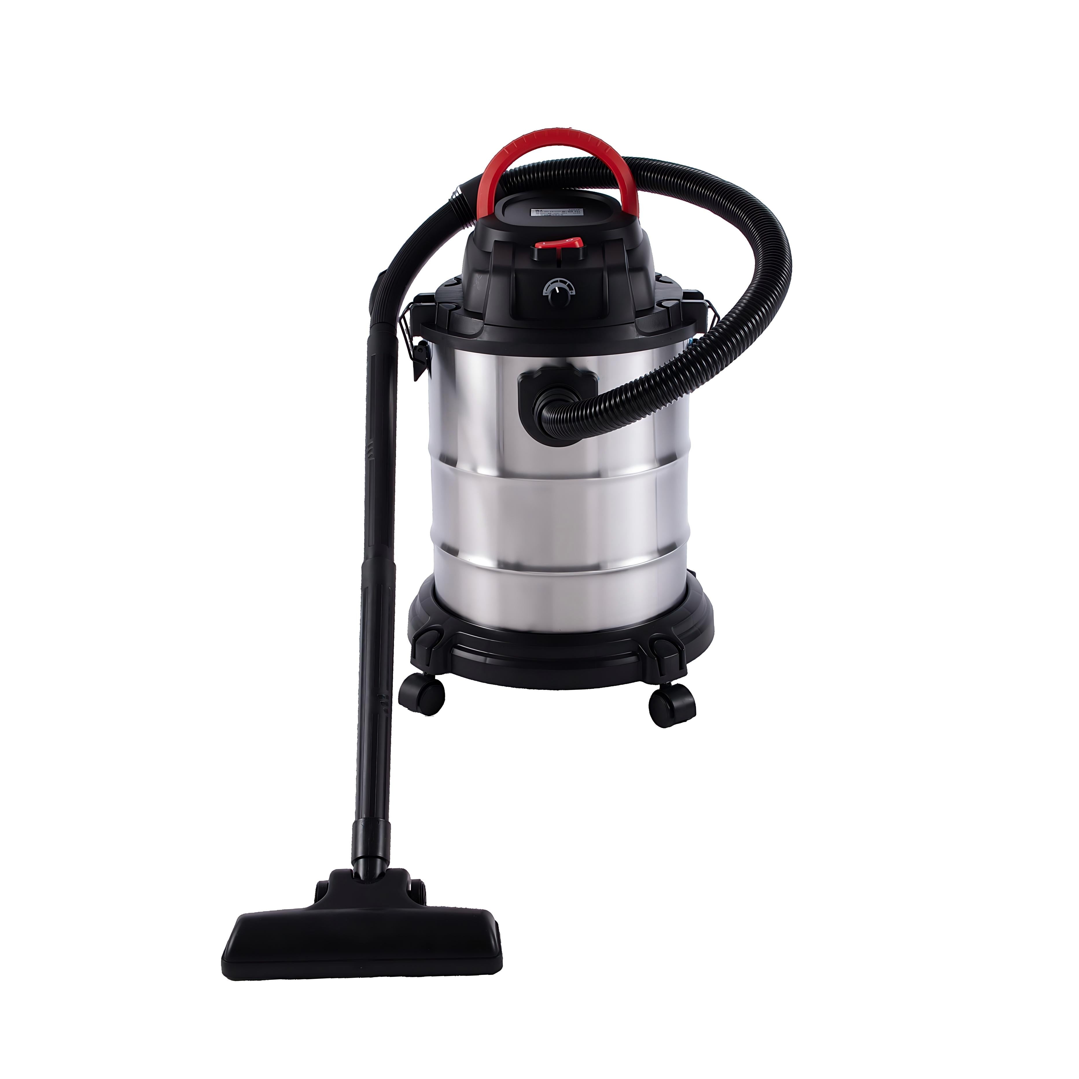 3-In-1 Shop Vacuum with 32mm Universal Nozzle & 360° Swivel Casters, One-Click Blower for Home, Garage, 14″ L x 14″ W x 21.5″ H, Black