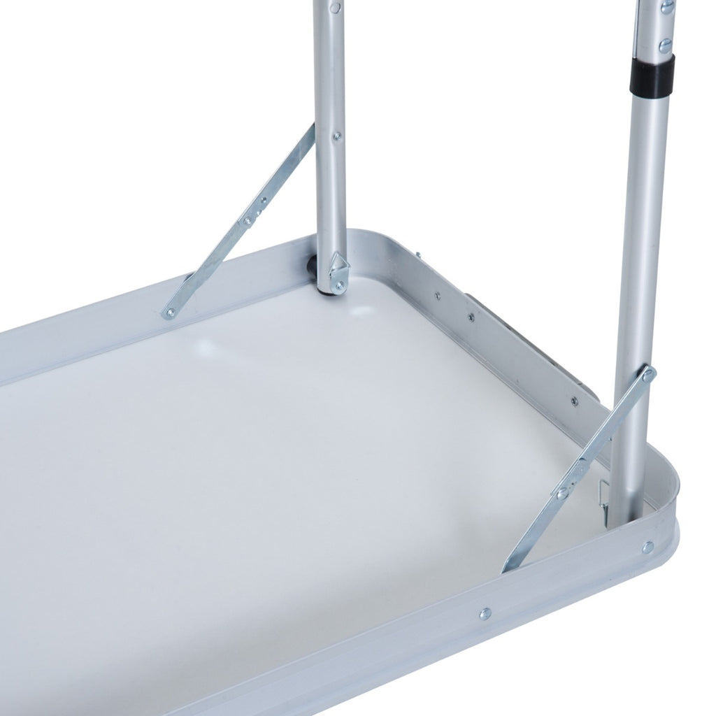 47" Portable Camping Table Aluminum Picnic Folding Camping Table with Carrying Handle and Storage Organizer