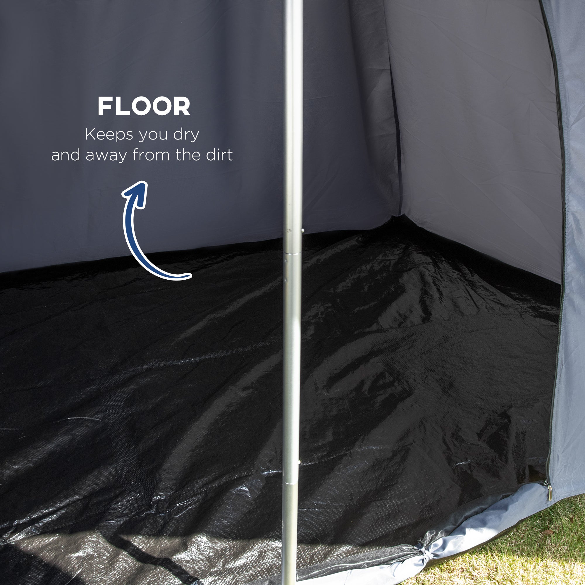 15.4'x15.4'x8.5' Teepee Tent, Waterproof Camping Tent with Porch Area, Floor and Carry Bag, for 2-3 Person Outdoor Backpacking Camping Hiking, Blue