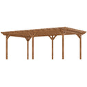 12' x 20' Outdoor Pergola, Wood Gazebo Grape Trellis with Stable Structure for Climbing Plant Support, Garden, Patio, Backyard, Deck