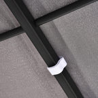 Durable 10x10 Steel Pergola, Wall-Mounted with Canopy for Patio Perfect for Homeowners, Gray